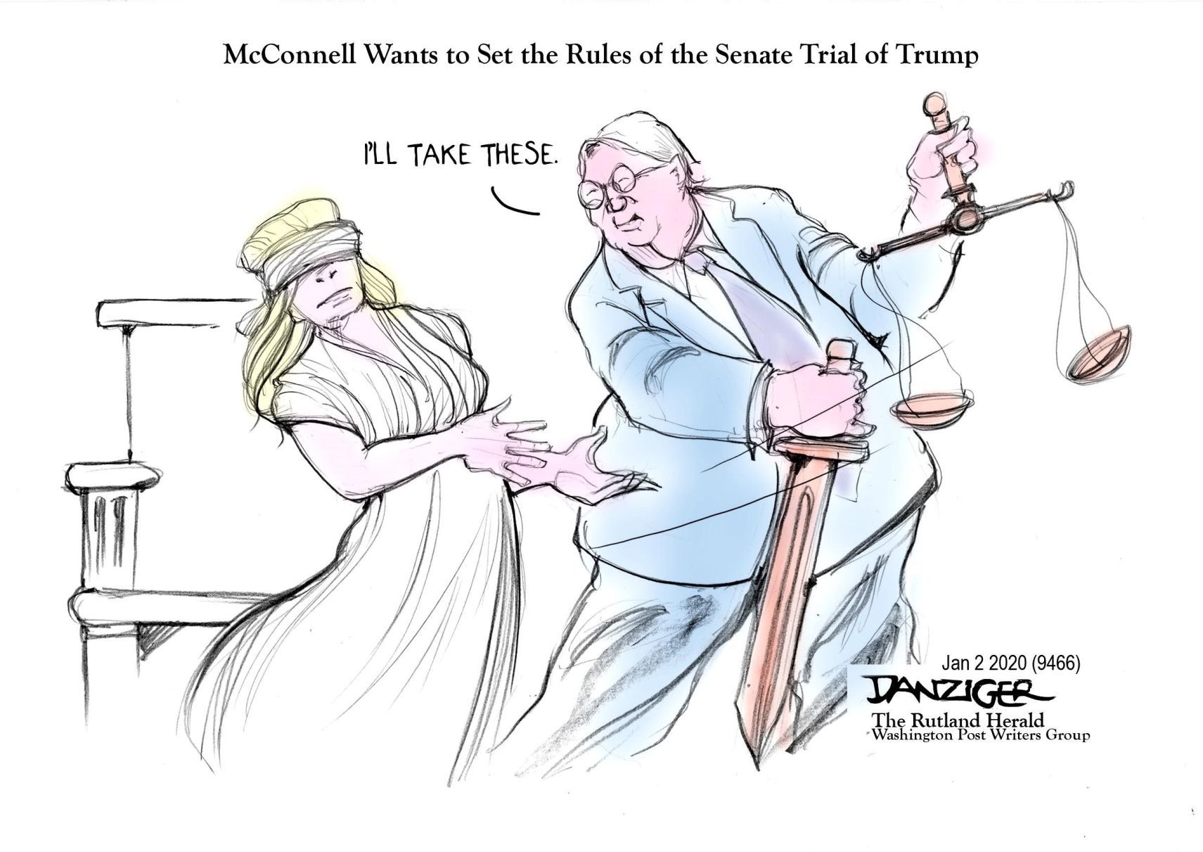 Jeff Danziger editorial cartoon